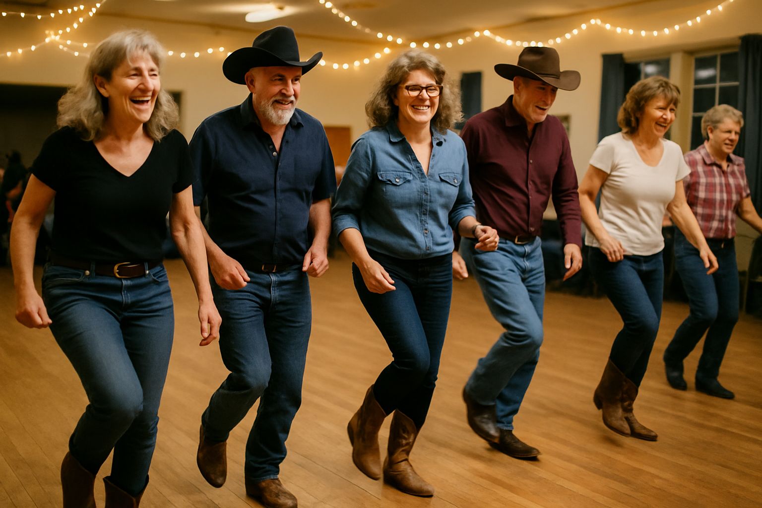 Country dance in the main hall